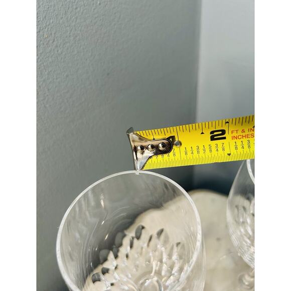 6 Cristal D’Arques-Durand Capella Crystal 8” Wine Glasses Water Goblets Vintage - Picture 6 of 13